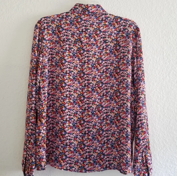 Paul & Joe Floral Button Down Shirt Size M Medium Multicolor Red Pink Bl… - Picture 3 of 9